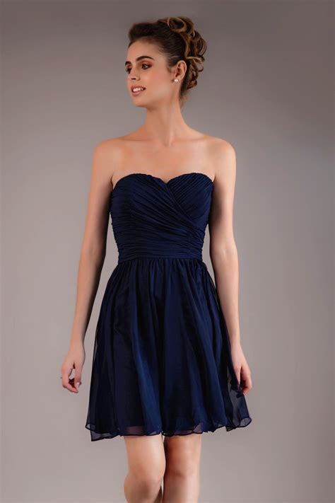 elegant navy blue cocktail dress.